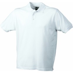 J&N Classic galléros póló, fehér 3XL