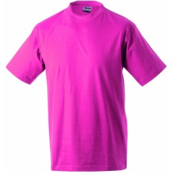 J&N Round-T Heavy kereknyakú póló, rózsaszín L