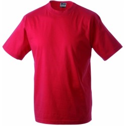 J&N Round-T Heavy kereknyakú póló, piros XL