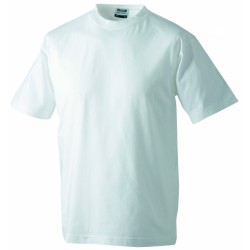 J&N Round-T Heavy kereknyakú póló, fehér 4XL