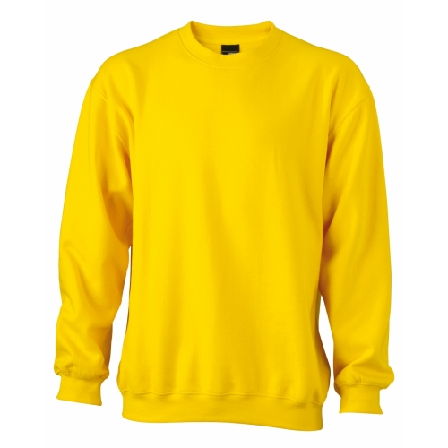 J&N Round Heavy pulóver, sárga XL
