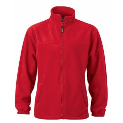 J&N Full-Zip polár pulóver, piros XL
