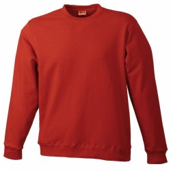 Basic Sweat pamut pulóver, piros XL