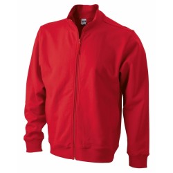 Sweat Jacket pamut pulóver, piros 3XL