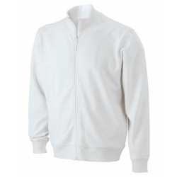 Sweat Jacket pamut pulóver, fehér 3XL