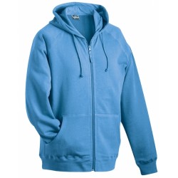 J&N Hooded Jacket pamut pulóver, kék M
