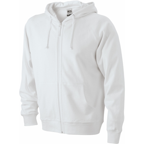 J&N Hooded Jacket pamut pulóver, fehér XL