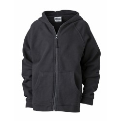 J&N Hooded Jacket Junior pamut pulóver, fekete XL