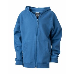 J&N Hooded Jacket Junior pamut pulóver, kék XXL
