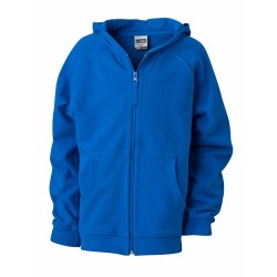 J&N Hooded Jacket Junior pamut pulóver, kék S