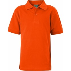 J&N Classic Junior gyermek galléros póló, narancssárga XL
