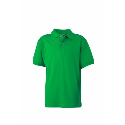 J&N Classic Junior gyermek galléros póló, zöld XL