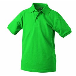 J&N Classic Junior gyermek galléros póló, zöld L