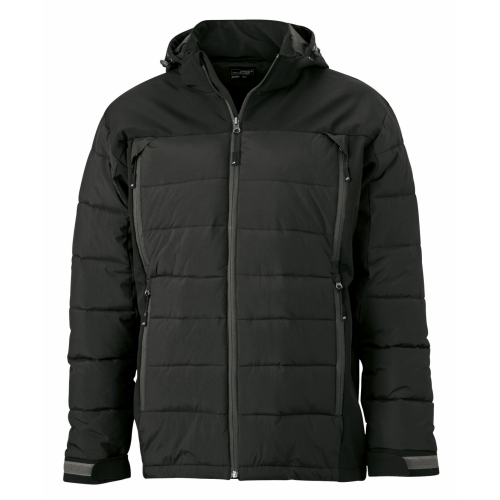 J&N Men's Outdoor Hybrid Jacket, fekete L