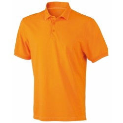 J&N Men's Elastic Polo galléros póló, narancssárga XL