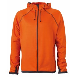J&N Hooded Fleece kapucnis pulóver, narancssárga XL