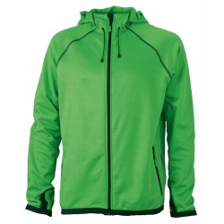 J&N Hooded Fleece kapucnis pulóver, zöld XL