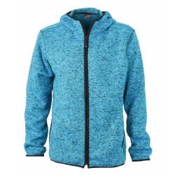 J&N Men's Knitted Fleece Hoody, kék XL
