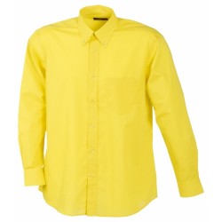 J&N Promotion hosszú ujjú férfi ing, sárga 3XL