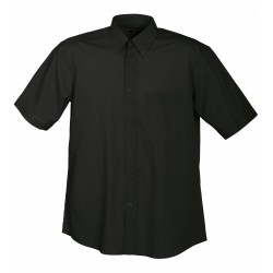 J&N Promotion rövid ujjú férfi ing, fekete XL