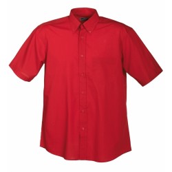 J&N Promotion rövid ujjú férfi ing, piros 3XL