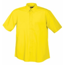 J&N Promotion rövid ujjú férfi ing, sárga XXL