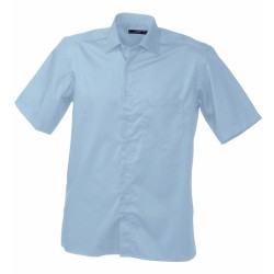 J&N Business rövid ujjú férfi ing, kék XXL