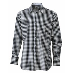 J&N Men's Checked Shirt, fekete XL