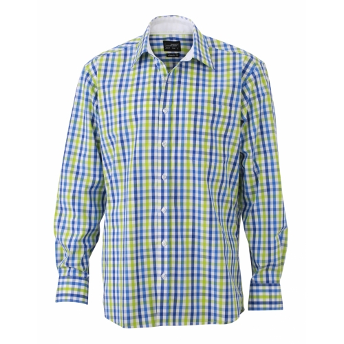 J&N Men's Checked Shirt, kék 3XL
