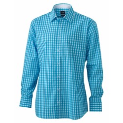 J&N Men's Checked Shirt, kék 3XL