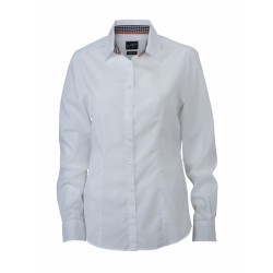 J&N Ladies' Plain Shirt, fehér XS