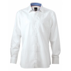 J&N Men's Plain Shirt, fehér M