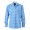 J&N Traditional hosszú ujjú férfi ing, kék 3XL