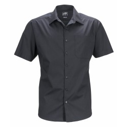 J&N Men's Business Shirt Shortsleeve, fekete 5XL