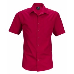 J&N Men's Business Shirt Shortsleeve, piros L