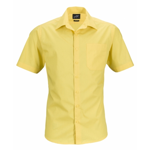 J&N Men's Business Shirt Shortsleeve, sárga 4XL