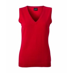 J&N Ladies' V-Neck Pullunder, piros XL
