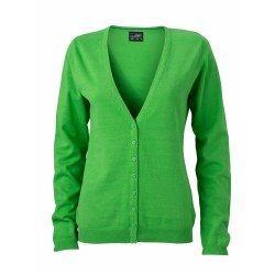 J&N Ladies' V-Neck Cardigan, zöld XL
