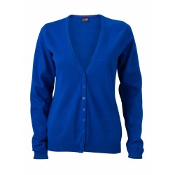 J&N Ladies' V-Neck Cardigan, kék XL