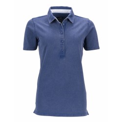 J&N női galléros póló mintás gallérral, kék S
