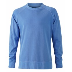 J&N Men's Casual pamut pulóver, kék L