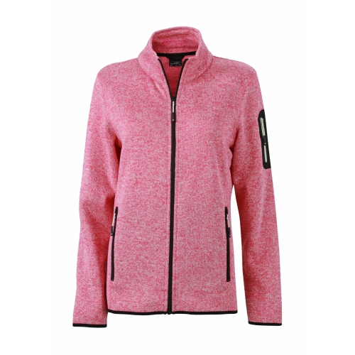 J&N Ladies' Knitted Fleece pulóver, rózsaszín S