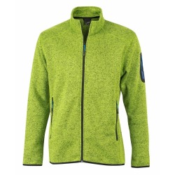J&N Men's Knitted Fleece pulóver, zöld M