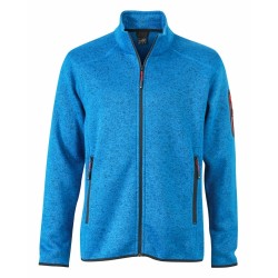 J&N Men's Knitted Fleece pulóver, kék L