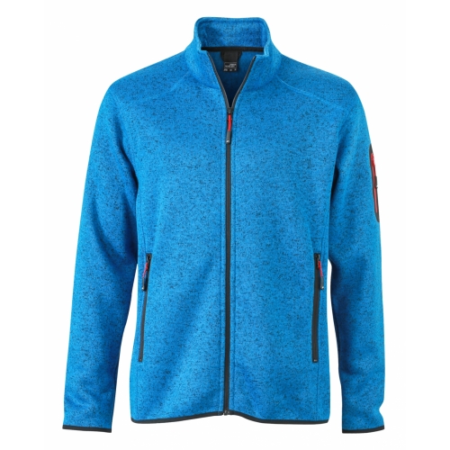 J&N Men's Knitted Fleece pulóver, kék 3XL
