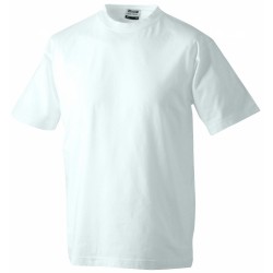 J&N Workwear-T kereknyakú póló, fehér M