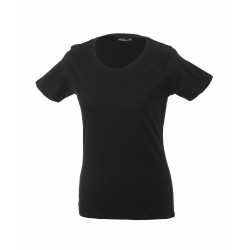 J&N Workwear-T női kereknyakú póló, fekete M