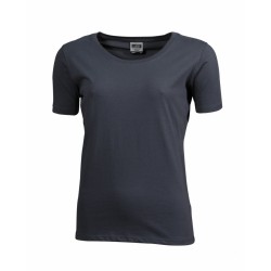 J&N Workwear-T női kereknyakú póló, szürke M