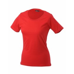 J&N Workwear-T női kereknyakú póló, piros L