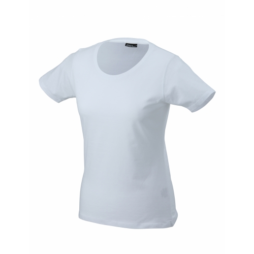 J&N Workwear-T női kereknyakú póló, fehér S